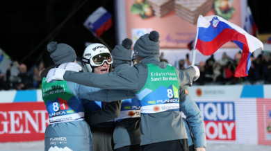 Словения ликува на ски-скоковете във Висла