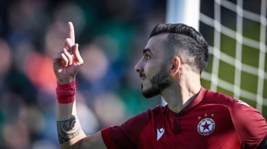 Нападател на ЦСКА с юбилеен гол