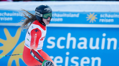 Швейцарка спечели гигантския слалом в Кранска гора