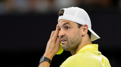 Гришо загрява с Медведев за Australian Open