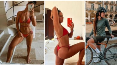 Палава канадка тренира с кънки по бельо