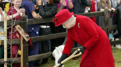 Кралицата засади дърво в Олимпийския парк в Лондон