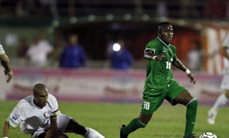Феликс Катонго (в зелен екип) вкара първия гол за Замбия