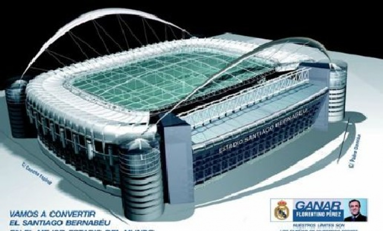 План за покрив на “Сантяго Бернабеу” от предишния престой на Флорентино Перес като президент на Реал (Мадрид) от 2000 до 2006 г.
