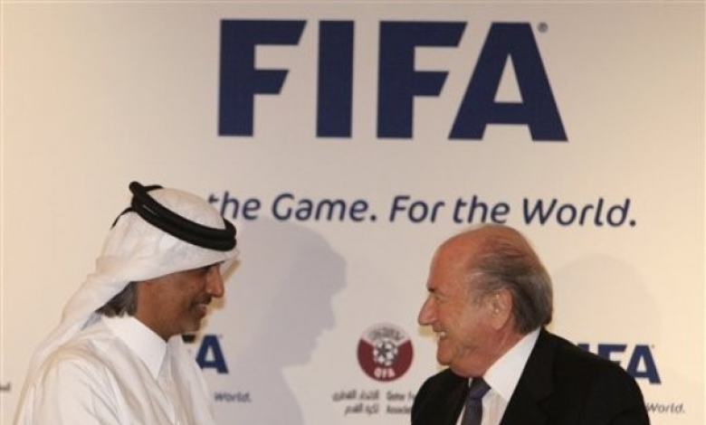 Блатер с президента на футболната федерация на Катар Шейх Хамад Бин Халифа Ал-Тани 