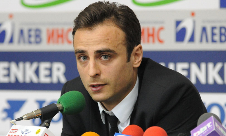 Снимка от 13 май 2010 година, когато Бербатов се отказа от националния отбор