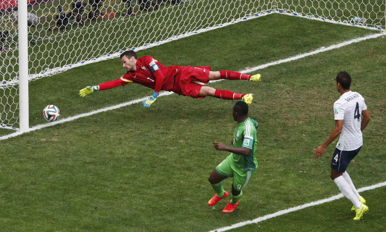 Отмененият гол на Нигерия в 18-ата минута / снимка: Ройтерс