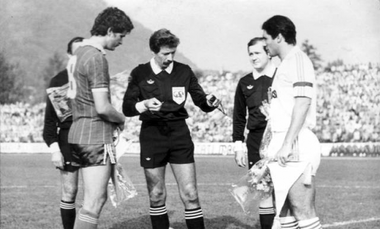 Снимка от мача Бая Маре (Румъния) - Реал Мадрид през 1982 година. Румънците правят 0:0 в турнира за КНК