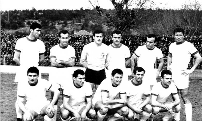 Отборът на Черна гора от мача през 1966 г.