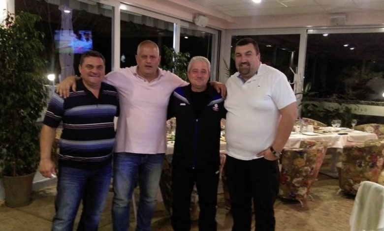 Зайцев (най-вляво) в компанията на Лилчо Арсов и Ферарио Спасов