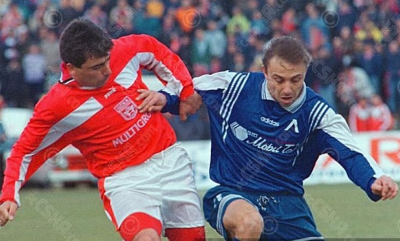 Иво Славчев и Илиан Илиев в мача от 6 март 1999 г. Снимка fccska.com