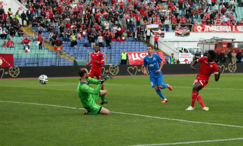 Косоко открива за ЦСКА в мача на 21 април 2014 г. Снимка: БУЛФОТО