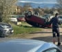 Футболни вандали обърнаха колата на съдия в Костинброд