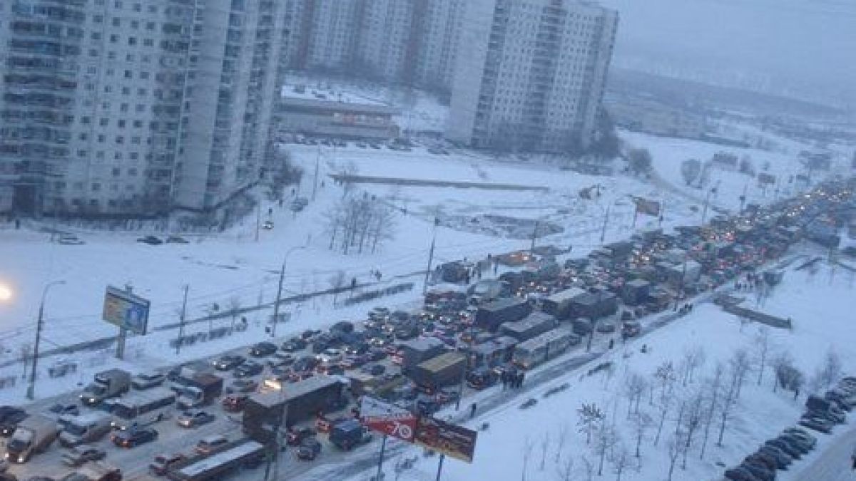 Москва в блокада заради снега