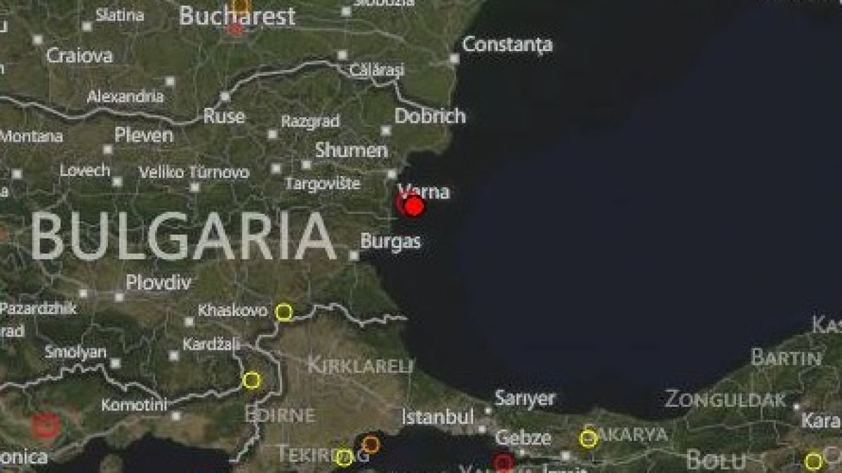 Трус с магнитуд 2.6 в Черно море