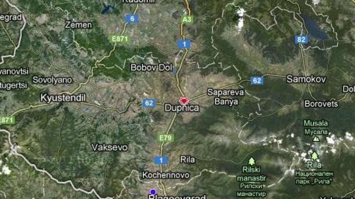 Трус с магнитуд 2.1 е регистриран до Дупница