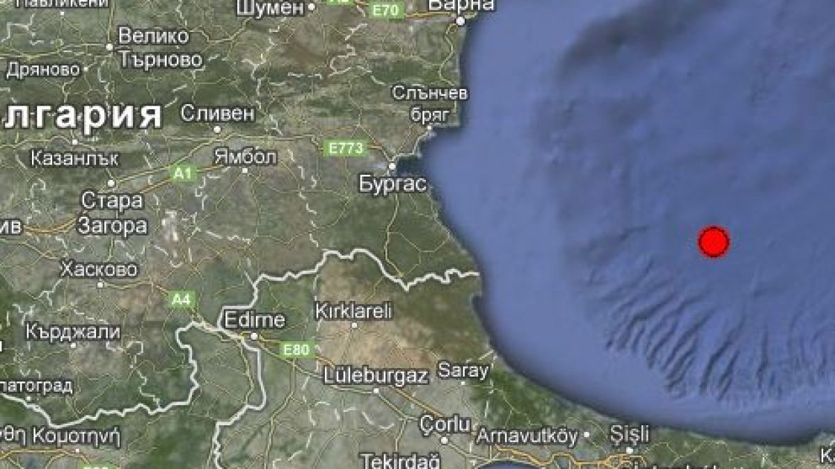 Силно земетресение в Черно море 