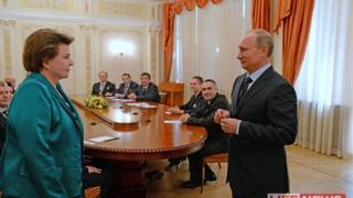 Валентина Терешкова чества с Путин 50-годишнината от полета си