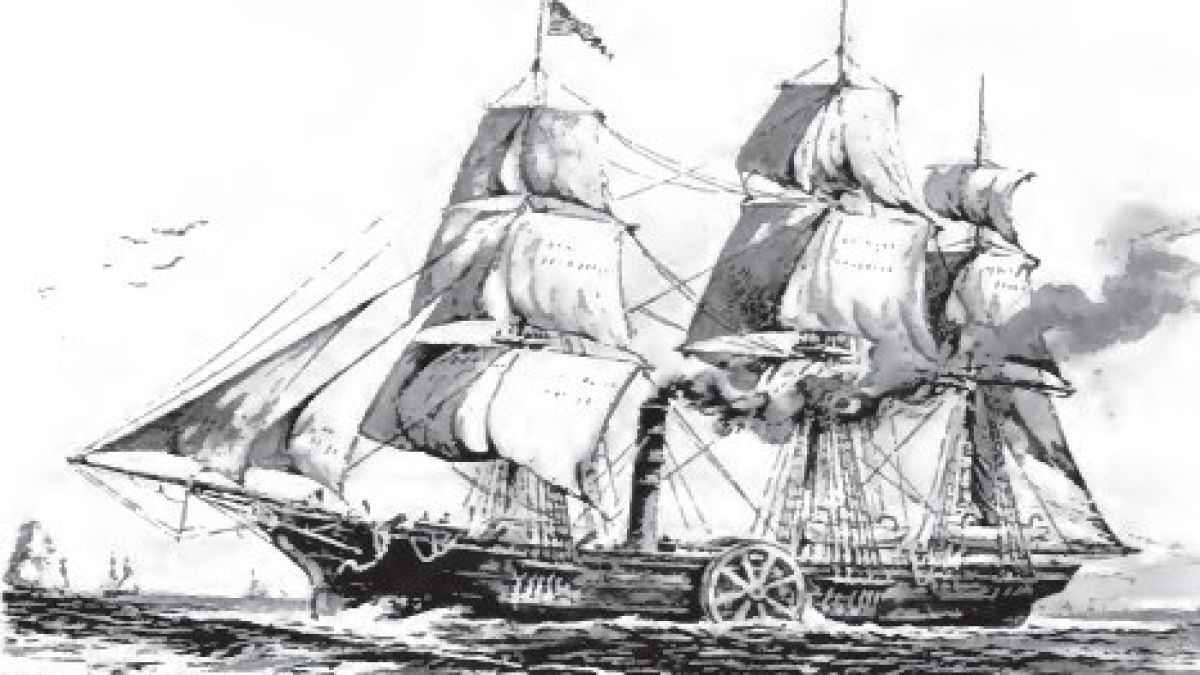 22.5.1819 г.: "Савана" е първият кораб с парен двигател, прекосил Атлантическия океан