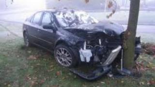 Първо в БЛИЦ: Шофьор се размаза с „Голф”-а си в дърво