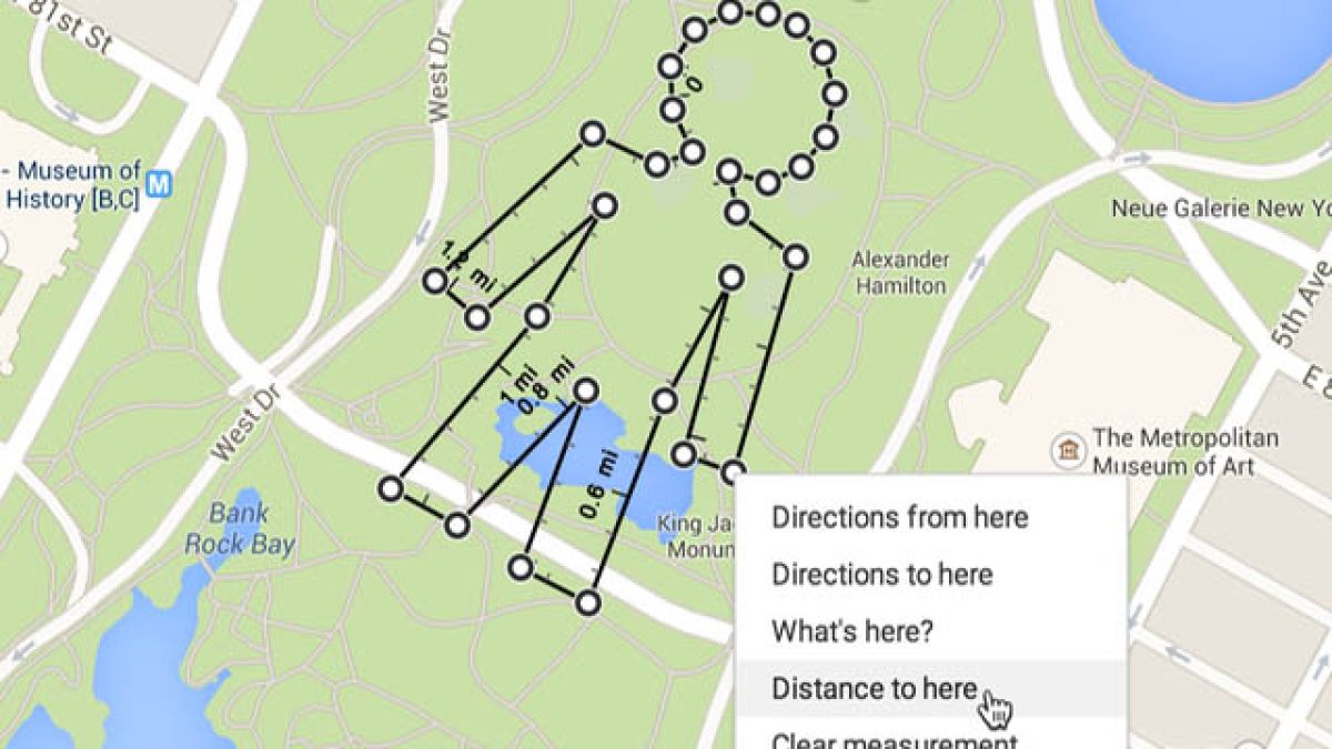 Измерете разстоянието между множество точки в Google Maps