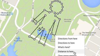 Измерете разстоянието между множество точки в Google Maps