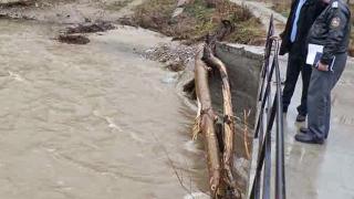 Водата повлече моста над река Перперешка 