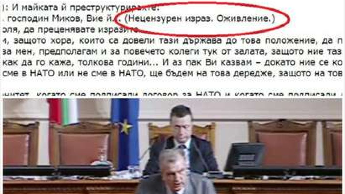 Как стенографите отразяват псувните на депутатите в парламента