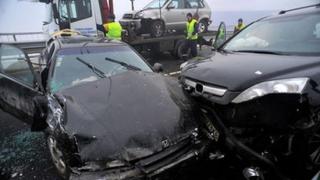 Тежка катастрофа окървави Е-79, жена е в болница