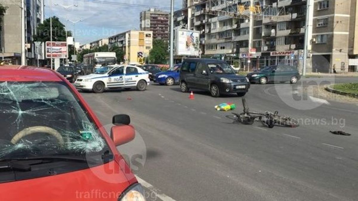 Пометоха велосипедист до Панаира в Пловдив