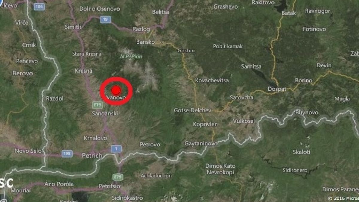 Току-що! Силно земетресение в Сандански, усетено е и в София