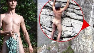 Алпинист изкатери огромна скала чисто гол (СНИМКИ/ВИДЕО 18+)