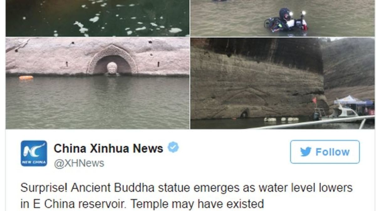 Загадъчна находка изплува изпод водата в Китай (СНИМКА)