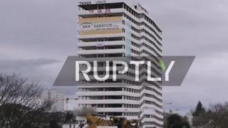Мощен взрив превърна в руини знакова сграда в Бон (ЗРЕЛИЩНО ВИДЕО)