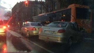 Меле с автобус и джип на пътя Русе – Разград