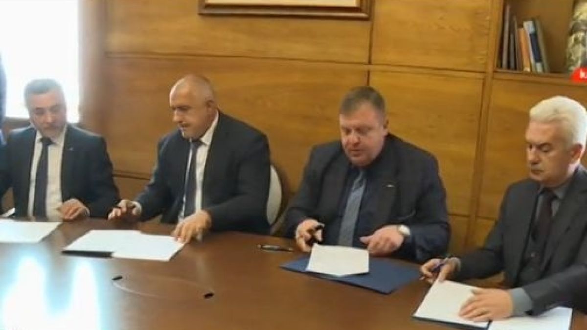 Извънредно в БЛИЦ! ГЕРБ и Патриотите току-що подписаха коалиционното споразумение и обявиха структурата на кабинета! (СНИМКИ)