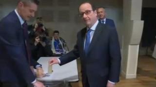 Оланд гласува на изборите (ВИДЕО)