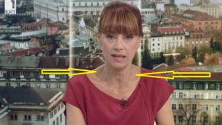 Водещата на "По света и у нас" с шия, набръчкана като на костенурка! (СНИМКА)