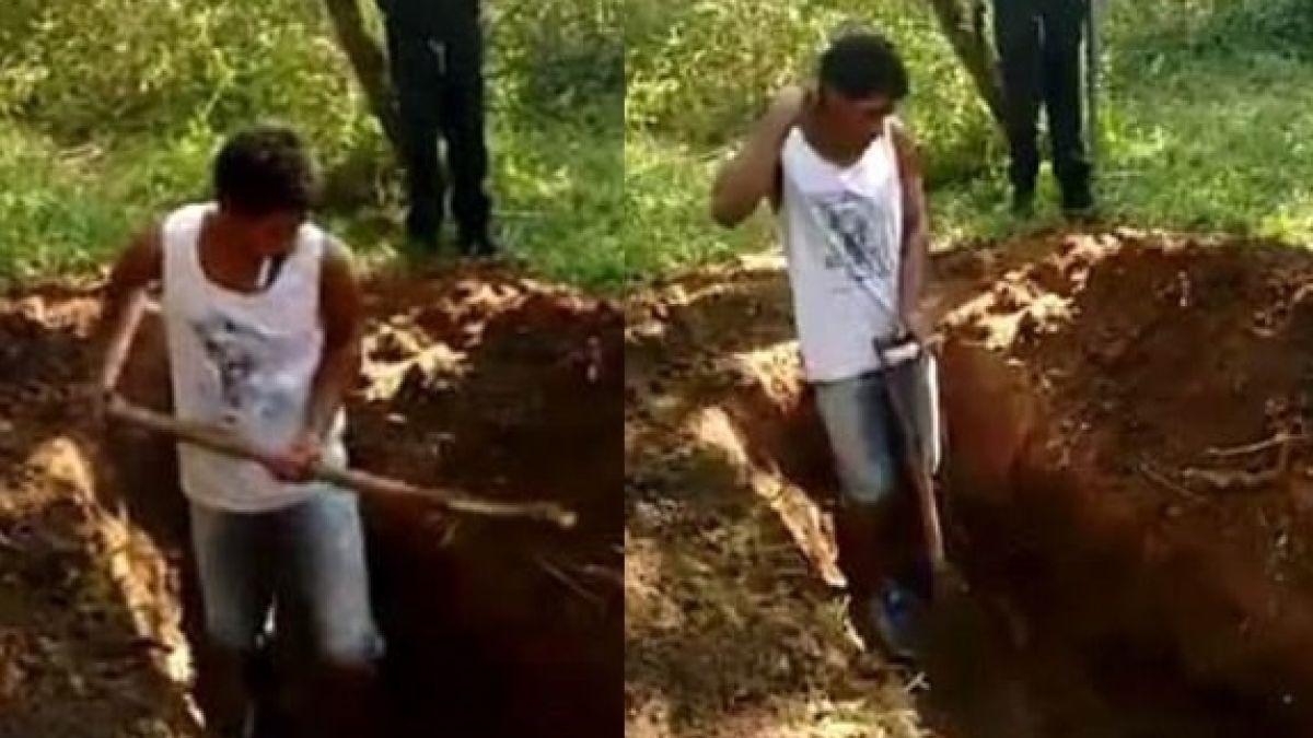 Брутално ВИДЕО (18+) показа как принудиха братовчеди да изкопаят собствените си гробове, преди да бъдат разстреляни и изгорени 