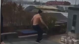 Уникално ВИДЕО как пиян бяга от полицаи в стил Холивуд