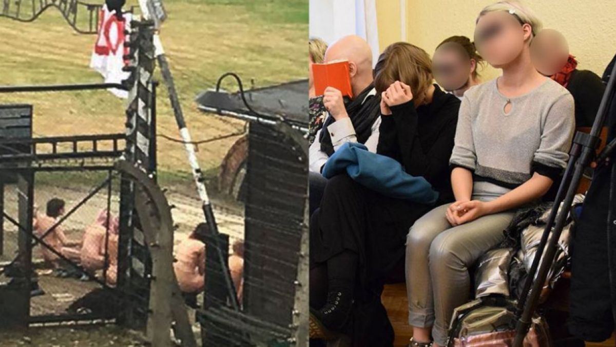 Младежи извършиха голи ритуално убийство пред вратите на Освиенцим и сега ще гният в затвора (СНИМКA 18+)
