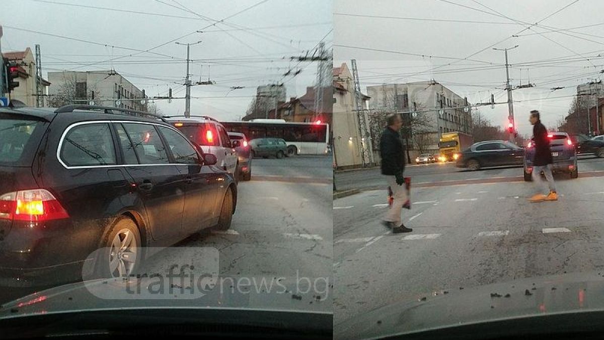 Пловдивчанка попадна на кръстовище в пиков час и се хвана за главата 