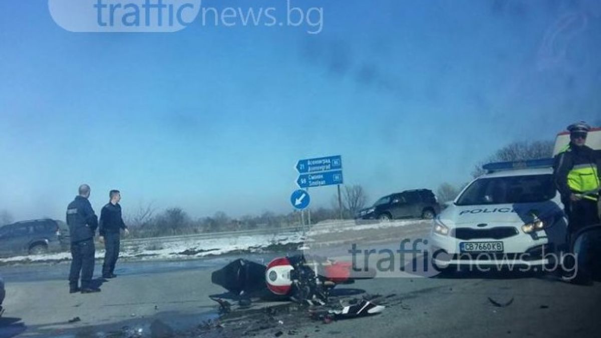 Стана ясно какво е състоянието на моториста, пометен от джип в Пловдив 
