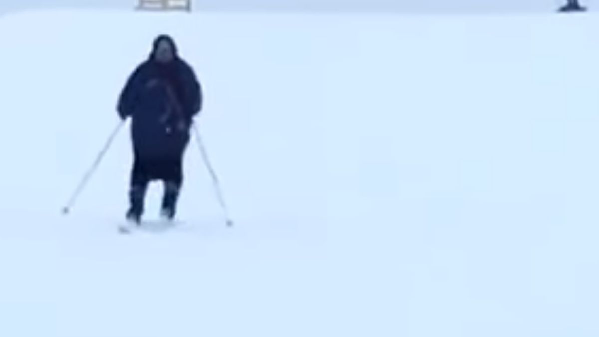 ВИДЕОХИТ: Баба се спуска по-добре от професионален скиор