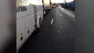 Румънски камион се обърна и затапи Кресненското дефиле