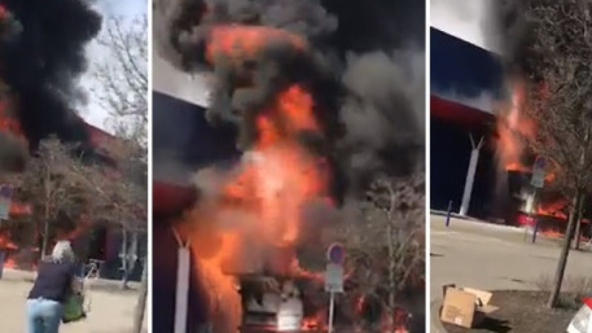 Какво става? Запали се търговски център и в Чехия, бушува огромен пожар