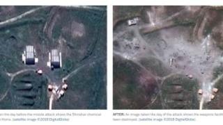 Спътникови СНИМКИ разкриват пораженията след въздушните удари на САЩ и съюзниците й по Сирия 