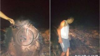 Отломки от НЛО, което падна снощи и подпали степта, откриха в Западен Казахстан (ВИДЕО) 