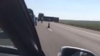 Само в БЛИЦ! Това е ТИР-ът на смъртта на „Тракия“, където тази сутрин се случи голяма трагедия (ВИДЕО)