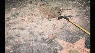 Появи се ВИДЕО на вандала с кирката, който помля звездата на Тръмп